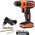 Furadeira/Paraf Impacto 3/8" 20V Bivolt Bcd704C1-Br Black& - Imagem 2