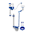 Kit Completo Mecanismo Universal CX Acoplada Branco Blukit - Imagem 1