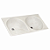 Tanque Duplo Fibra 102X50 Branco Tm102Br Decoralita - Imagem 1