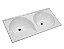 Tanque Duplo Marmore Sint 102X50 Branco T102Br Decoralita - Imagem 1