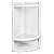 Cantoneira/ Porta Shampoo Plastico Branco 4010 Herc - Imagem 1