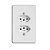 Tomada Dupla 2P+T 10A 250V Pratika 19120 Ilumi - Imagem 1