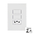 Interruptor Duplo Simples 10A Tomada 10A 250V I9 94210 Ilumi - Imagem 1