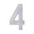 Algarismo 4 Residencial 22Cm Polido Ac4Caixap Lgmais - Imagem 1