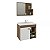 Armario C/ Esp Lotus 55Cm Amendoa/Branco 9942.33 Mgm - Imagem 1