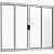 Janela 4 Folhas 120X200 NR Branca Esquadrifacil - Imagem 1