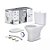 Combo Bacia C/CAIXA Acoplada Span Flow Round BR Kit 4 Peças Koh - Imagem 1
