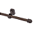 Varao Cortina 1,5M Imbuia KIT6294 Alurem - Imagem 1