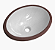 Cuba Embutir Oval 40x31cm Branca Luzarte - Imagem 1