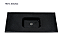 Pia Fibra 120X50 Preto Vitoria Fibras - Imagem 1
