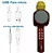 Microfone Sem Fio Bluetooth Karaokê Com Speaker Usb Led - Imagem 6