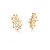BRINCO EAR CUFF COM TRÊS PÉROLAS SHELL BANHADO A OURO - Imagem 1
