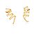 BRINCO EAR CUFF COM SETE FILEIRAS LISAS BANHADO A OURO - Imagem 1