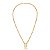 COLAR COM PINGENTE DE GOTA GEOMETRICO BANHADO A OURO - Imagem 1