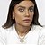 BRINCO CRISTAIS DIVERSOS BRANCOS INCOLOR BANHADO A OURO - Imagem 2