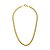 CORRENTE EM MALHA LAMINADA 6MM LISA 40CM BANHADO A OURO - Imagem 1