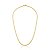 COLAR MALHA ESTEIRA LAMINADA 3MM LISA 35CM BANHADO A OURO - Imagem 1