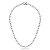 COLAR RIVIERA COM CRISTAIS DE CORAÇÕES 4MM BRANCOS 40CM BANHADO A RÓDIO - Imagem 1