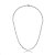 COLAR RIVIERA 3 GARRAS COM ZIRCÔNIAS REDONDAS 3MM BRANCAS 40CM BANHADO A RODIO - Imagem 1