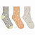Kit C/3 Meias Cano Médio Feminina Estampadas Selene 7740 - Imagem 1
