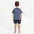 Pijama Infantil Masculino Com Manga Azul Life Is a Game Sleep - Imagem 3