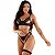 Conjunto Sensual Tule Sem Bojo Com Persex Camila - Imagem 1