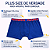 Cueca Boxer Masculina Plus Size Lisa em Algodão Nawes N22 - Imagem 2