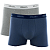 Kit C/2 Cuecas Boxer Plus Size Em Algodão Azul/Cinza Mash 110.18 - Imagem 1