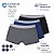 Kit C/03 Cuecas Boxer Masculina Lisa em Algodão Elastico Liso Tradicional Nawes N15 - Imagem 2