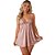 Robe Curto de Alças Ajustáveis Poliéster com Detalhes em Renda e Laço Lust Chick - Imagem 4