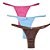 Kit 3 Calcinhas Tanga Ana Tira Fio Cores Sortidas com Detalhe em Strass e Poliamida - Imagem 3