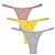 Kit 3 Calcinhas Tanga Ana Tira Fio Cores Sortidas com Detalhe em Strass e Poliamida - Imagem 2
