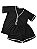 Pijama Americano Feminino Curto Camisa e Short Fechamento Frontal com Botões - Imagem 3