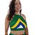Cropped de Crochê Bandeira do Brasil Frente Única | Top Brasil Core M/G - Imagem 2