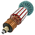 Induzido Rotor para Serra mármore Bosch 1551.1 Gdc 34 110v - Imagem 6