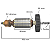 Induzido Rotor Para Furadeira Impacto Makita HP 1500 110v - Imagem 2