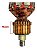 Induzido Rotor P/ Esmerilhadeira 1347 Gws 7-115 Antiga 110v - Imagem 5