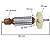 Induzido Rotor Para Esmerilhadeira Makita Ga4530 220v - Imagem 2