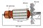 Induzido Rotor Para Serra Mármore Grande Makita 4107 220v - Imagem 3