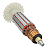 Induzido Rotor Esmerilhadeira GWS 9-125 1C96 / 1396 220V - Imagem 6
