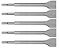 5 Talhadeiras 14x40x250 Para Martelete encaixe Sds Plus - Imagem 1
