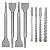 Kit 4 unidades talhadeira pá 250mmx40mm + Brocas 4mm até 10mm Martelte Sds Plus - Imagem 1