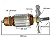 Induzido Para Serra Circular 9 1/4 5900b 110v - Imagem 2