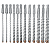 Kit Jogo De Brocas Sds Plus 4 A 10mm X  160mm Com 12 Peças - Imagem 1