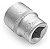 Soquete Sextavado Aço Chrome Vanadium 22 Mm Encaixe 1/2 - Imagem 2