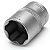 Soquete Sextavado Aço Chrome Vanadium 22 Mm Encaixe 1/2 - Imagem 1