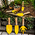 Kit Para Jardim 3 Peças Amarelo Cabo Madeira Vonder - Imagem 4