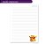 Miolo Impresso Caderno Pooh A5 - 100 folhas - Imagem 1