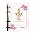 Fichário Personalizado Veterinária Dourado e Rosa Floral - Imagem 1