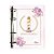 Fichário Personalizado Odontologia Dourado e Rosa Floral - Imagem 1